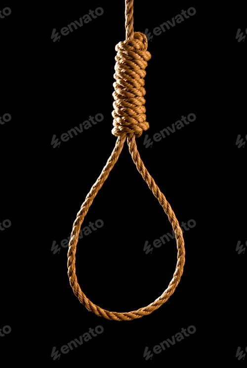 Preview: Noose isolated on black