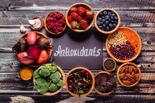 Preview: Healthy foods high in antioxidants.