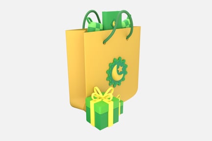 Preview: Shopping Bag Ramadan 3D Illustration