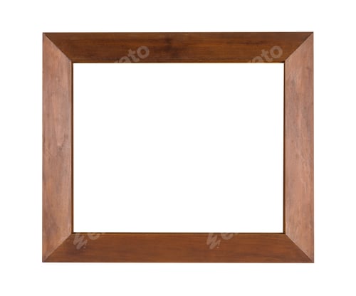 Preview: Square wooden frame for painting or picture isolated on a white background