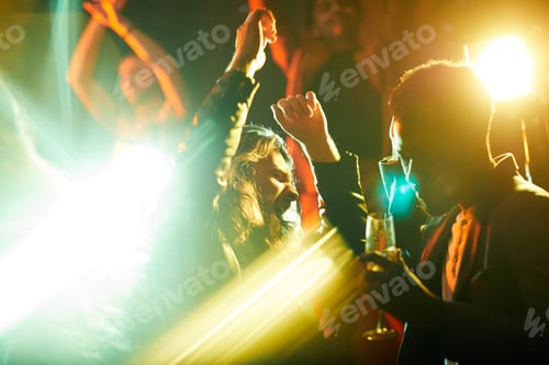 Preview: Emotional man dancing and singing at party