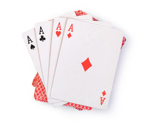 Preview: playing cards on white background
