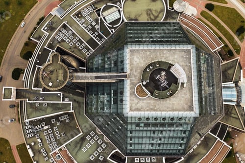 Preview: Top view of the National library in Minsk-the capital of the Republic of Belarus, a public building