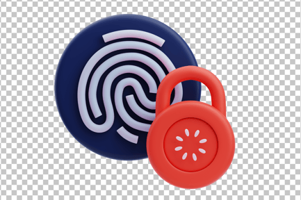 Preview: Fingerprint Security 3D Icon