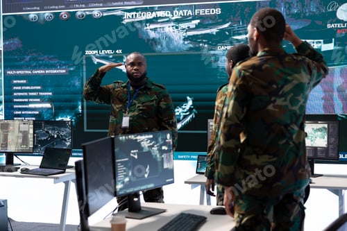 Preview: Military officer leads cybersecurity efforts in a high tech control center
