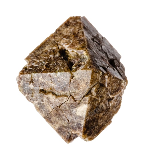 Preview: raw zircon mineral isolated on white