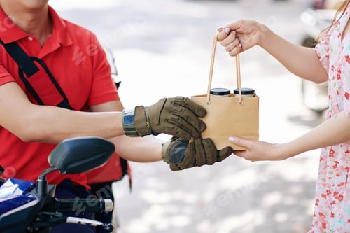 Preview: Courier delivering yogurt