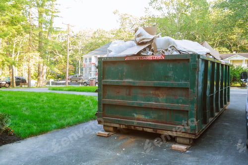 Preview: Dumpsters being full with garbage container Over flowing