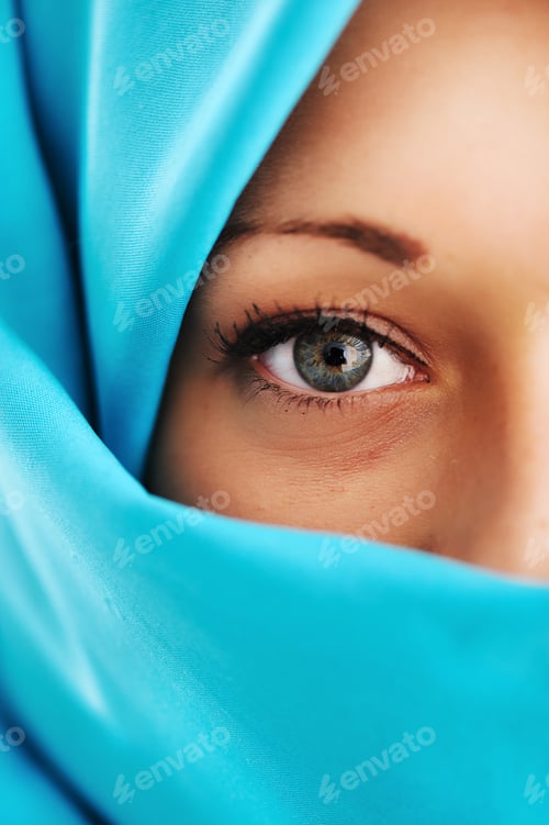 Preview: Young Woman With Blue Scarf