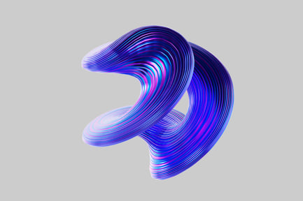 Vorschau: Irisierende, ineinander verschlungene, geschwungene Form