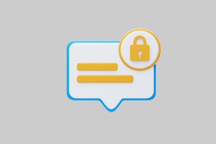 Preview: Secure financial message notification icon