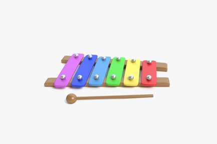 Preview: Colorful Kids Xylophone with Mallet
