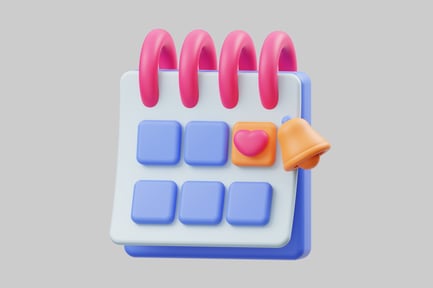 Preview: Celebration event calendar with heart date