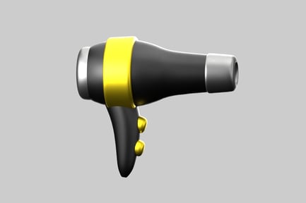 Preview: Sleek black hair dryer accent
