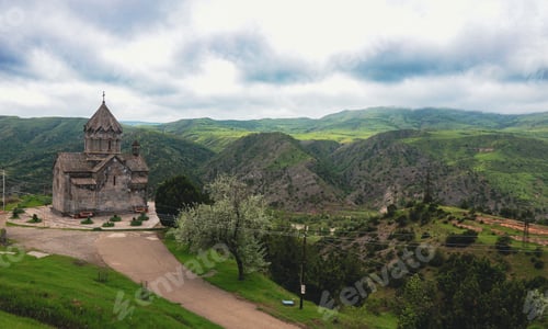 Preview: Historic church nestled in the lush green mountains of Nagorno Karabakh