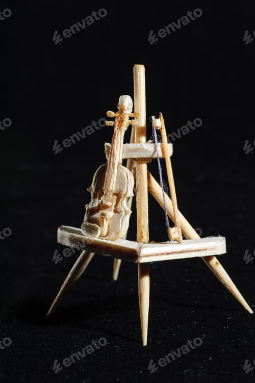 Preview: Wooden miniature of violin