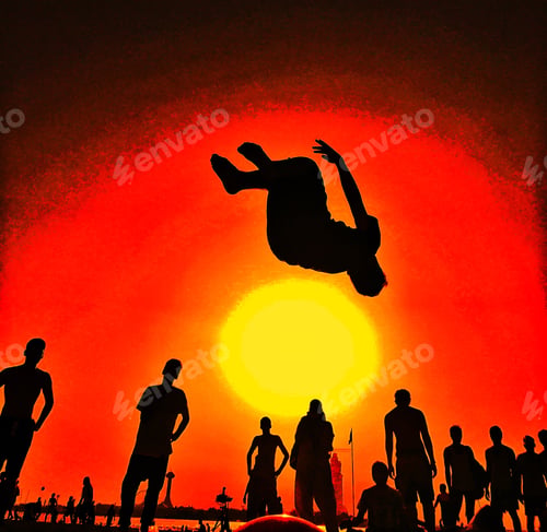 Preview: Sun jump silhouette