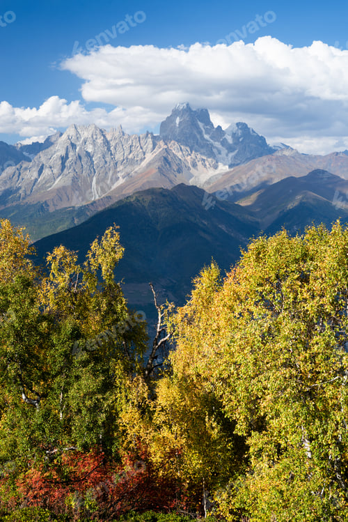 Preview: Autumn in the Mountains of Svaneti with Ushba Peak, Georgia Sakartvelo