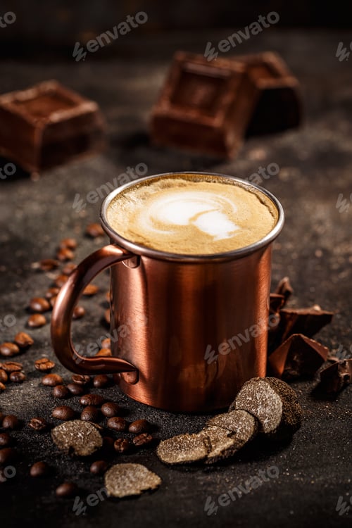 Preview: Truffle and chocolate flavored coffee latte