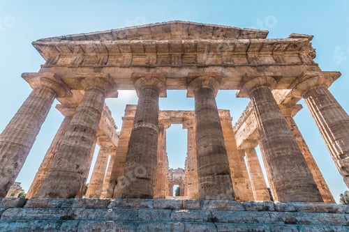 Preview: View of the Temple of Hera II in Paestum, Italy.