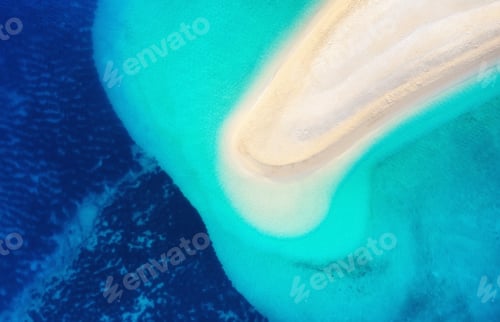 Preview: Zlatni rat beach, Hvar island, Croatia. Aerial landscape at the summer time