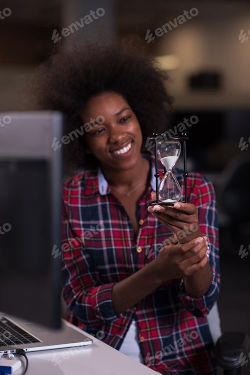 Preview: portrait of a young successful African-American woman in modern
