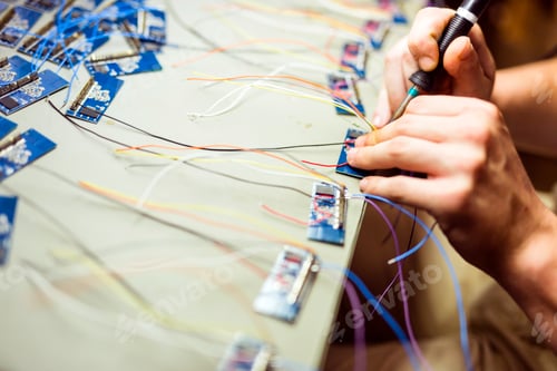 Preview: Hardware being fixed by soldering