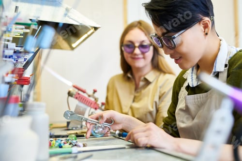 Preview: Female Artists Working in Glassworking Studio