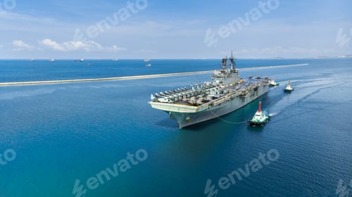 Preview: Nuclear ship, Military navy ship carrier full loading fighter jet aircraft for prepare troops
