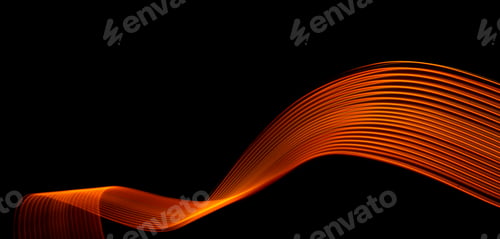 Preview: Abstract technology banner design. Digital neon lines on black background.