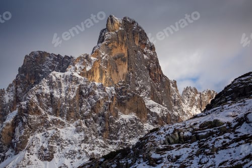 Preview: Dolomiti mountains on a gloomy day in Ital
