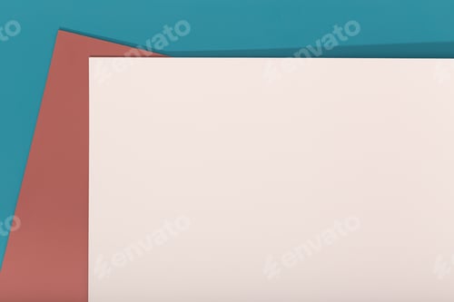 Preview: Abstract blue, pink and red color paper geometry composition background