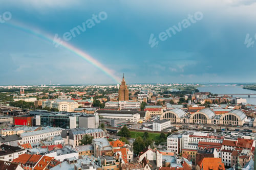 Preview: Riga, Latvia. Building of Latvian Academy of Sciences, built on
