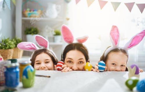 Preview: family preparing for Easter