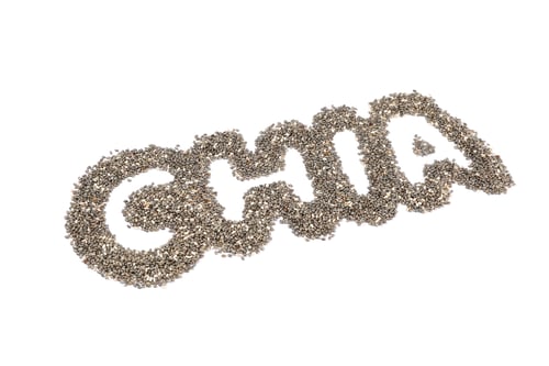 Preview: Word Chia layout of chia seeds, isolated on white background