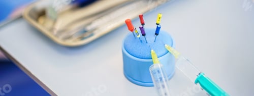 Preview: Close-up of a dentist tools and injections at ambulance.