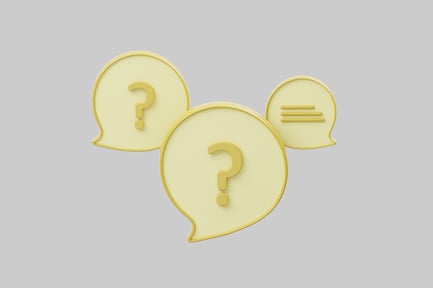 Aperçu: Ensemble de bulles de dialogue question-réponse