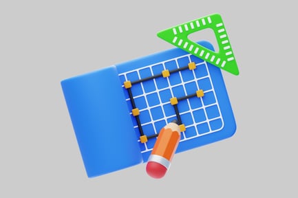 Abstract composition of geometric shapes.