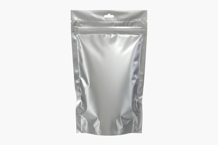 Preview: Silver Foil Stand-Up Pouch with Zipper