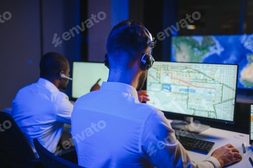 Preview: Dispatching support centers for freight transportation. Logistics and navigation of cargo delivery