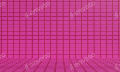 Preview: Bright Pink Geometric Grid Background for Digital Design