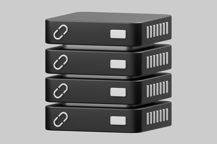 Preview: Server stack hosting storage black
