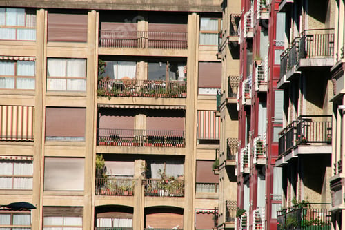 Preview: Beautiful shot of a facade of a building in San Sebastian, Spain.