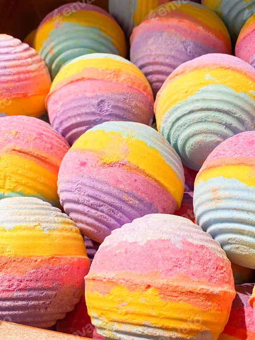 Preview: Lush rainbow bath bombs