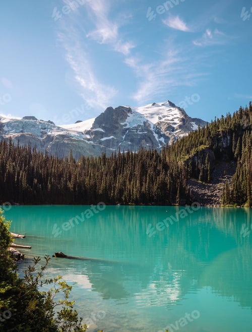 Preview: Tranquil scene of Joffre Lake in British Columbia, Canada.