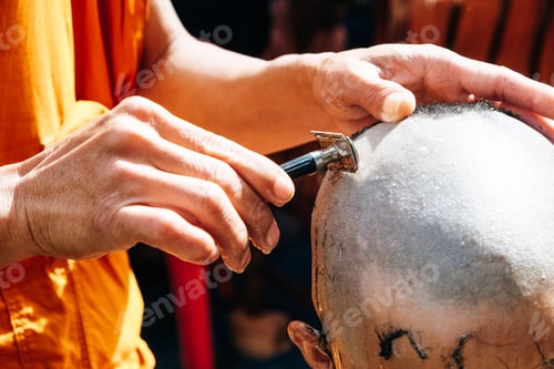 Preview: The ceremony of shaving the hair, Buddhist Ordination