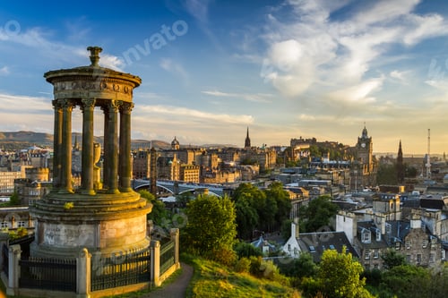 Preview: View of the castle from Calton Hill at sunset