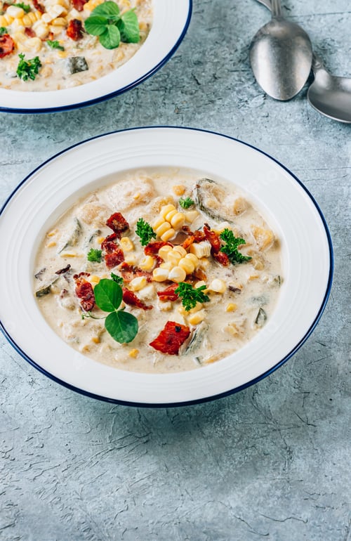 Preview: Zucchini and Bacon Chowder