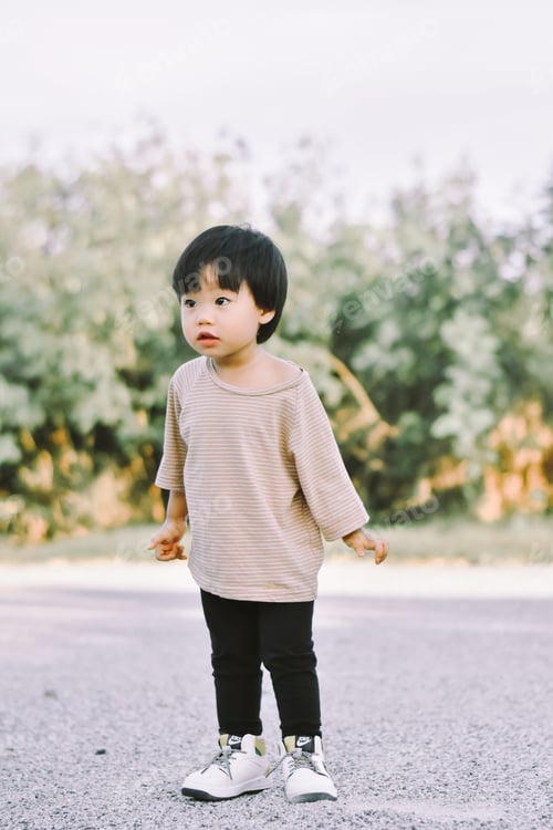 Preview: Cute Boy playing in the park, Sweet Little baby boy enjoying