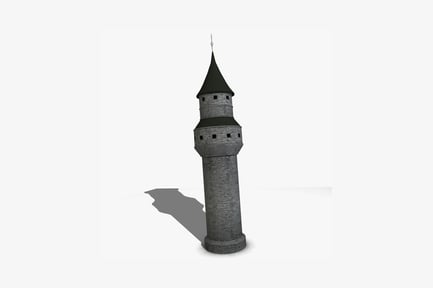 Preview: Multi-level pointed tower with spire